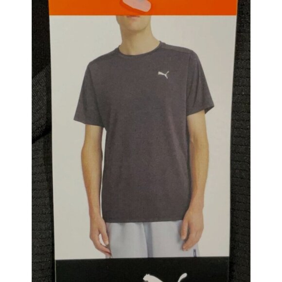 NEW Puma Mens XXL Black Short-Sleeve T-Shirt Lightweight Polyester - Picture 1 of 7